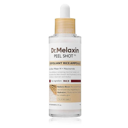 Dr. Melaxin White And Black Rice Exfoliating Hydrating Essence Moisturizing Gentle Exfoliation Soften Serum Skin Care
